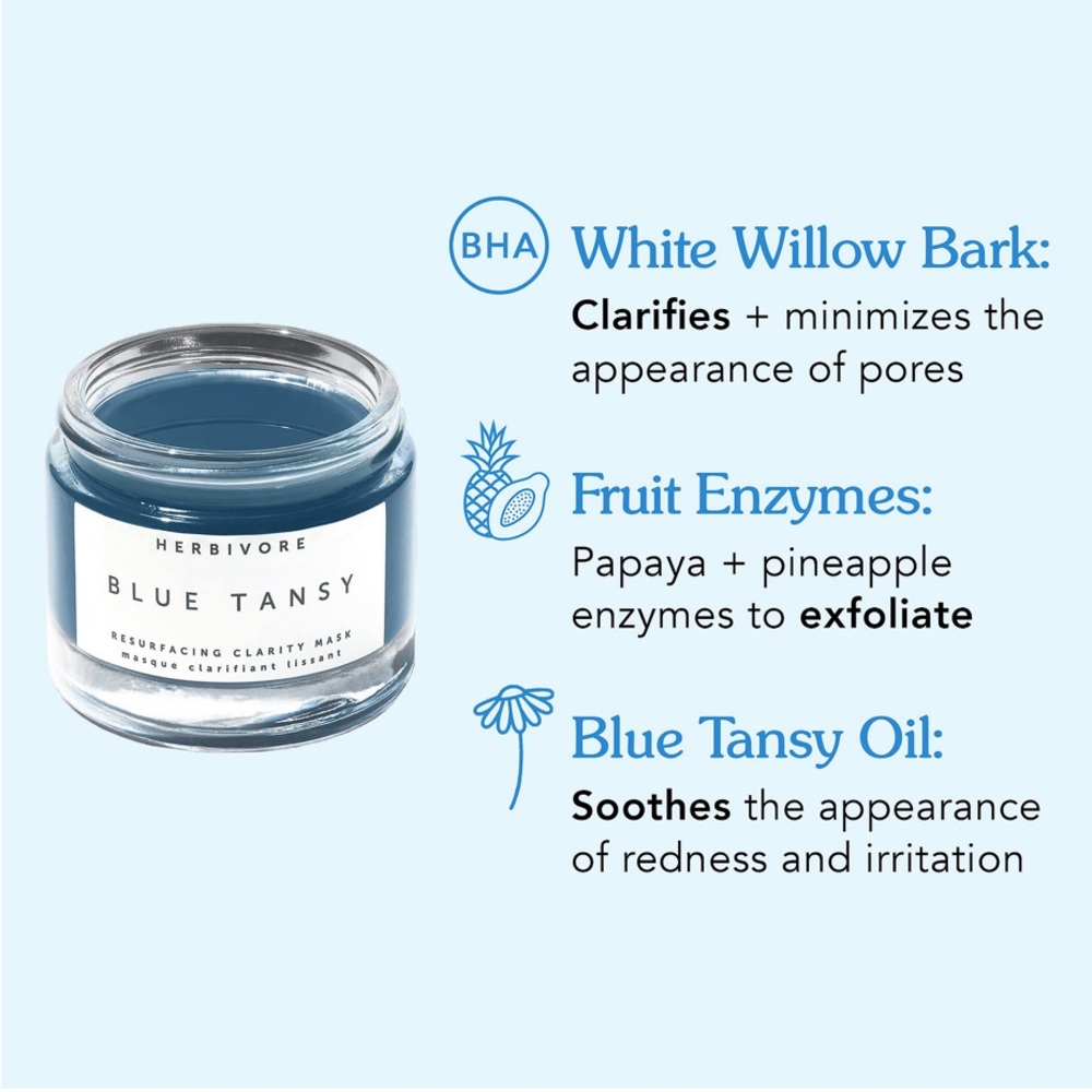 HERBIVORE • Blue Tansy Resurfacing Clarity Mask - Picture 7 of 8